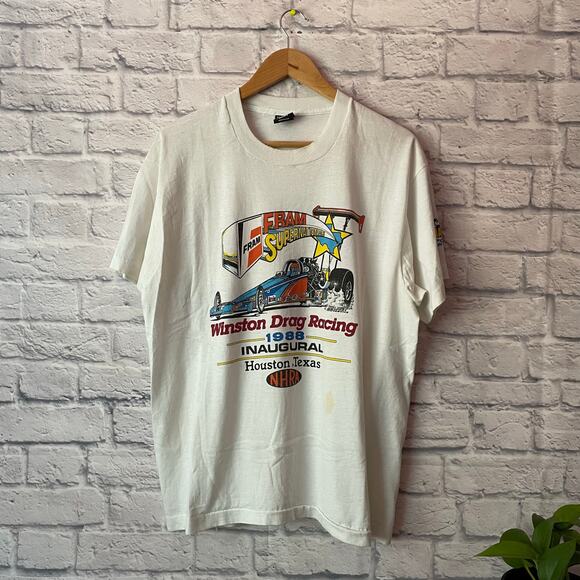 80s NHRA Winston Drag Racing Houston Texas T-shirt - Picture 1 of 6
